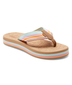 Roxy Colbee Hi Sandal-White/Orange/Pink