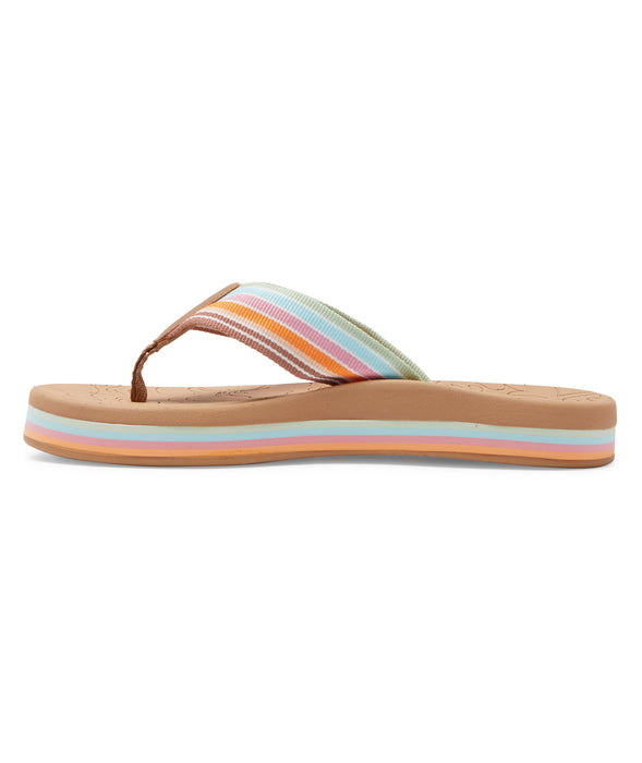 Roxy Colbee Hi Sandal-White/Orange/Pink
