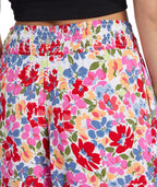 Roxy Tropical Rhythm Pants-Shocking Pink Bloomin Babe