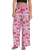 Roxy Tropical Rhythm Pants-Shocking Pink Bloomin Babe