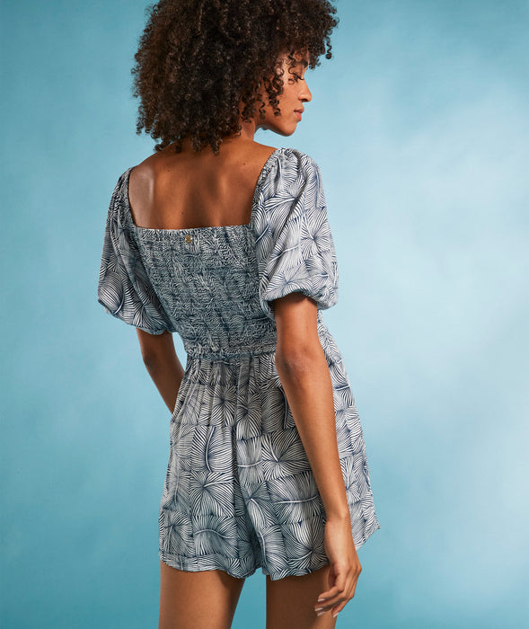 Roxy Barefoot Babe Romper-Mood Indigo Always Wild Big