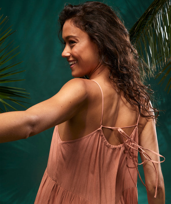 Roxy Evening Breeze Dress-Cedar Wood