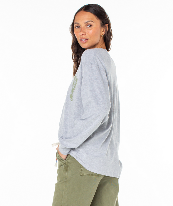 Roxy Collegiate Arch Sweatshirt-Heritage Heather