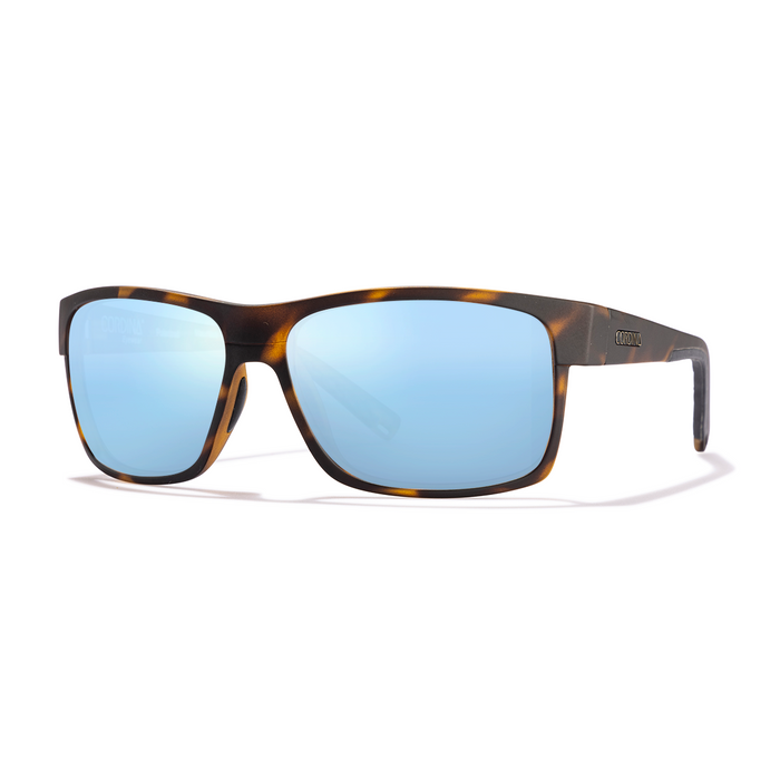 Cordina Sawyer 2 Glass Sunglasses-Matte Tort/Blue Mirror Polar