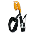 Kaohi Double Coil Ankle Leash-Orange-6' x 5.5mm
