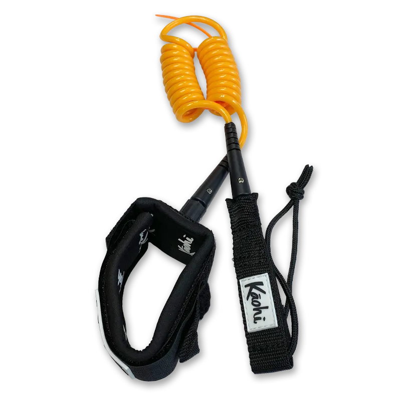 Kaohi Double Coil Ankle Leash-Orange-6' x 5.5mm