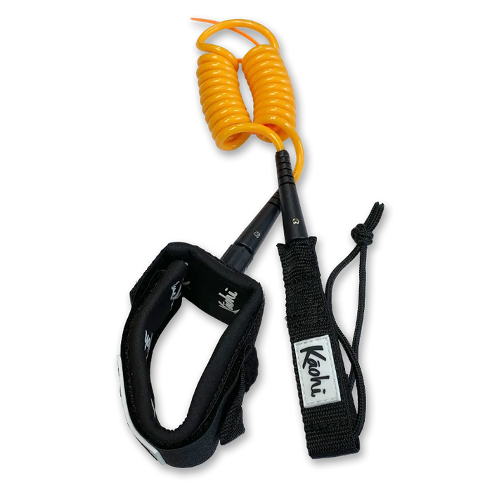 Kaohi Double Coil Ankle Leash-Orange-6' x 5.5mm