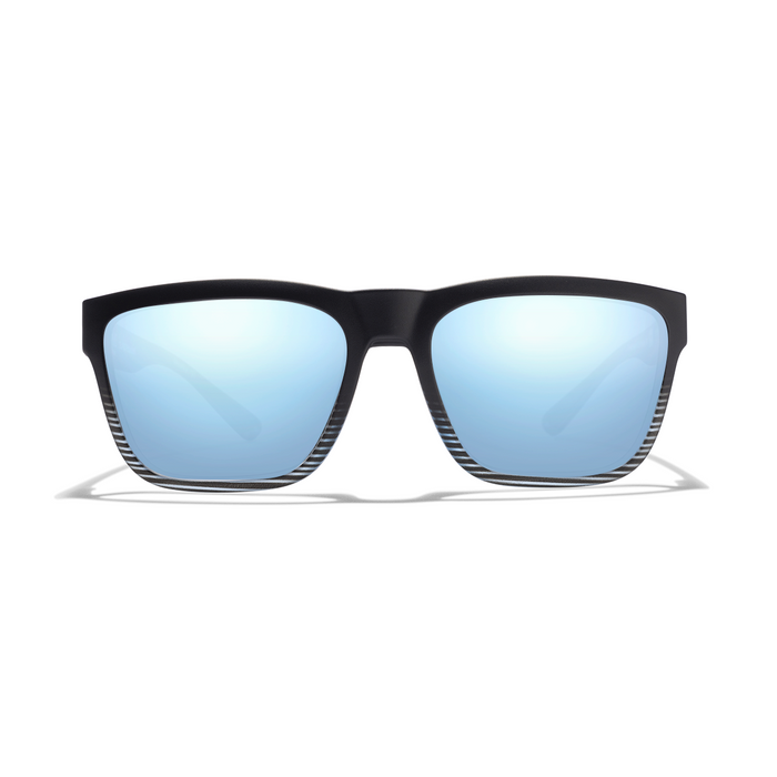 Cordina Drifter Glass Sunglasses-Matte Blue Stripe/Blue Mirror Polar