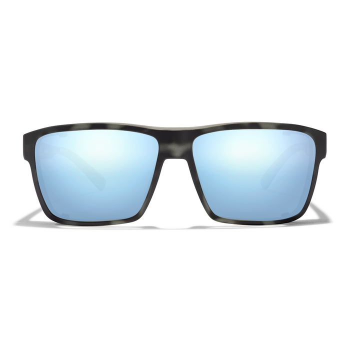Cordina Lowlander Glass Sunglasses-Matte Black Tort/Blue Mirror Polar