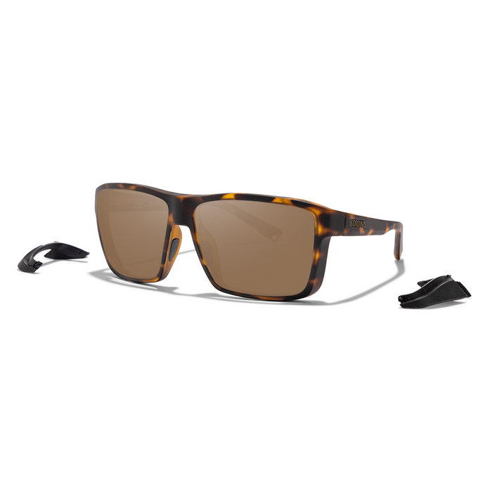 Cordina Lowlander Glass Sunglasses-Matte Tort/Bronze Mirror Polar