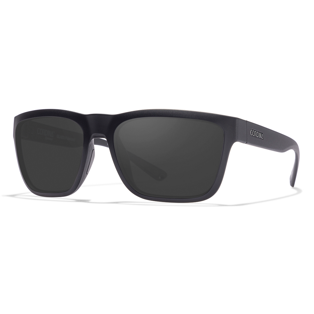 Cordina Drifter Sunglasses-Matte Black/Grey Polar