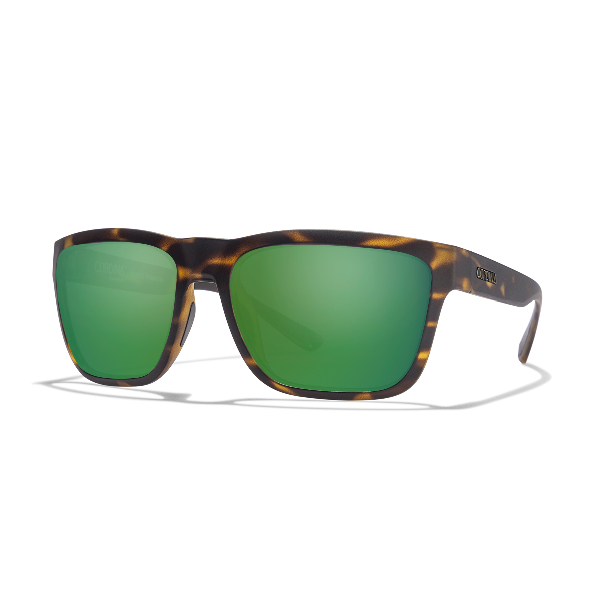 Cordina Drifter Sunglasses-Matte Tort/Green Mirror Polar