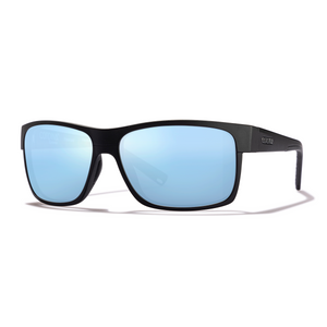 Cordina Sawyer 2 Glass Sunglasses-Matte Black/Blue Mirror Polar