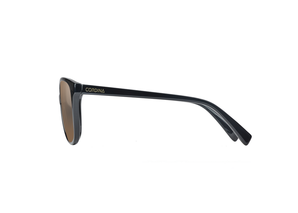 Cordina Shoreline Sunglasses-Shiny Black/Grey Polar