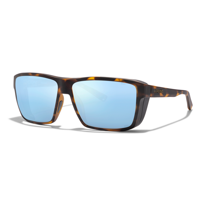 Cordina Lowlander Glass Sunglasses-Matte Tort/Blue Mirror Polar