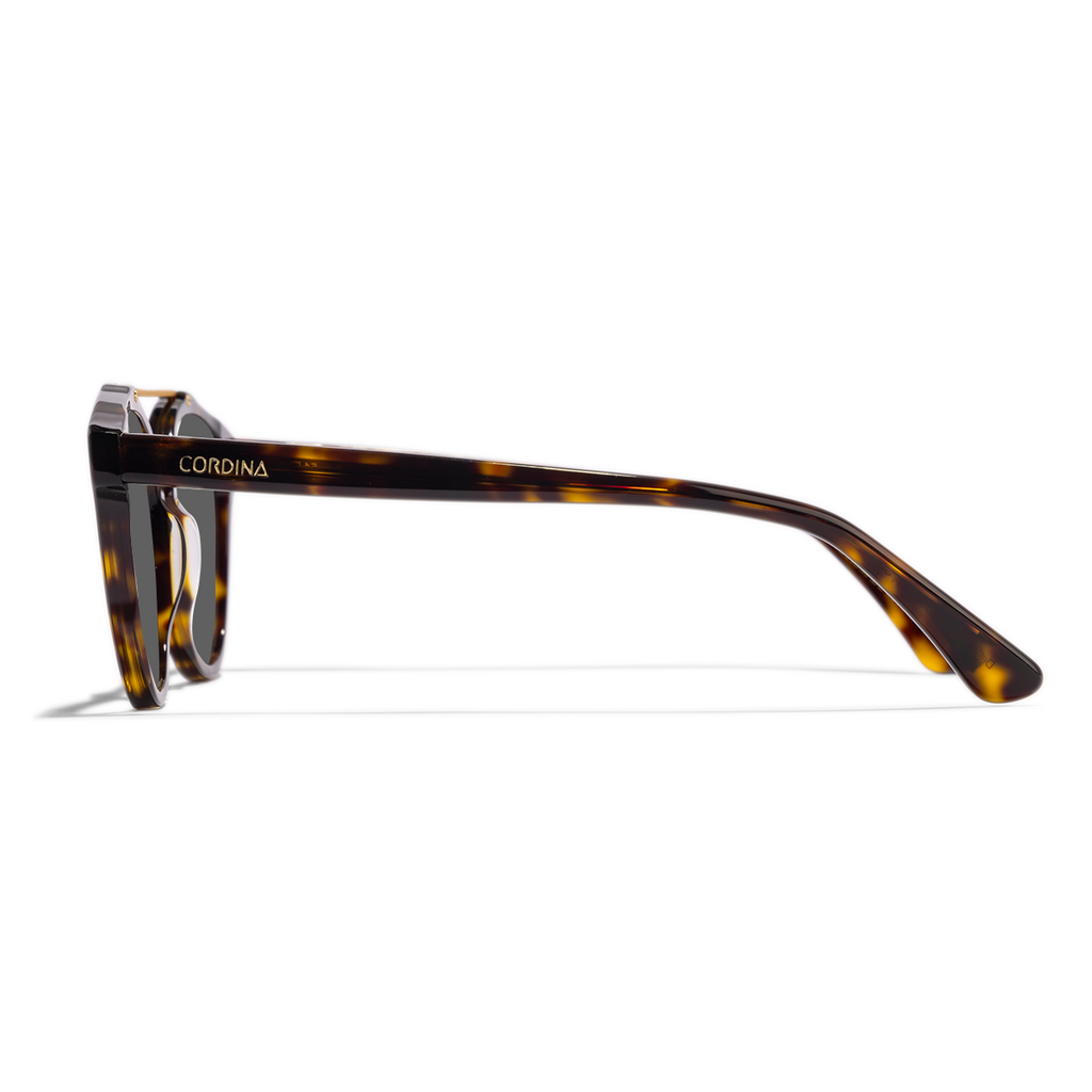 Cordina Twin Palms Sunglasses-Shiny Dark Tort/Grey Polar