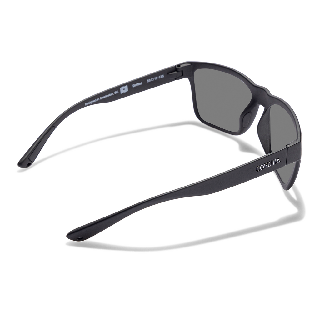 Cordina Drifter Sunglasses-Matte Black/Grey Polar