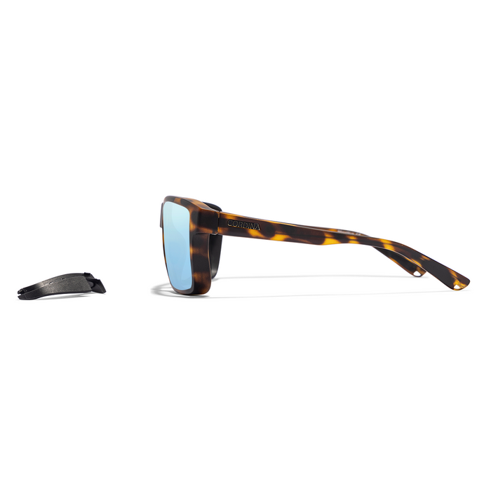 Cordina Lowlander Sunglasses-Matte Tort/Blue Mirror Polar