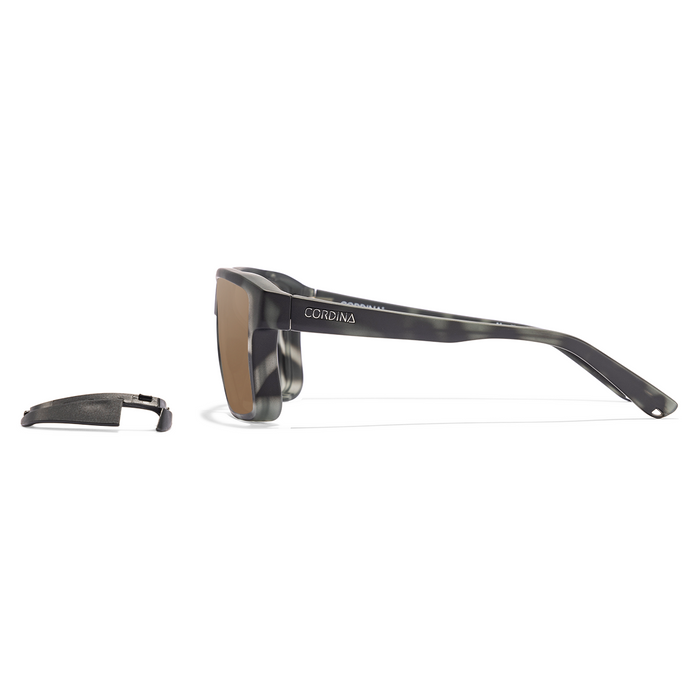 Cordina Lowlander Sunglasses-Matte Black Tort/Bronze Mirror Polar