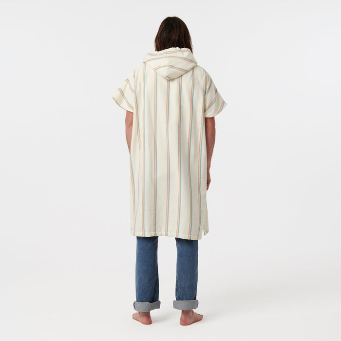 Slowtide Baja Stripe LG/XL Poncho-Cream