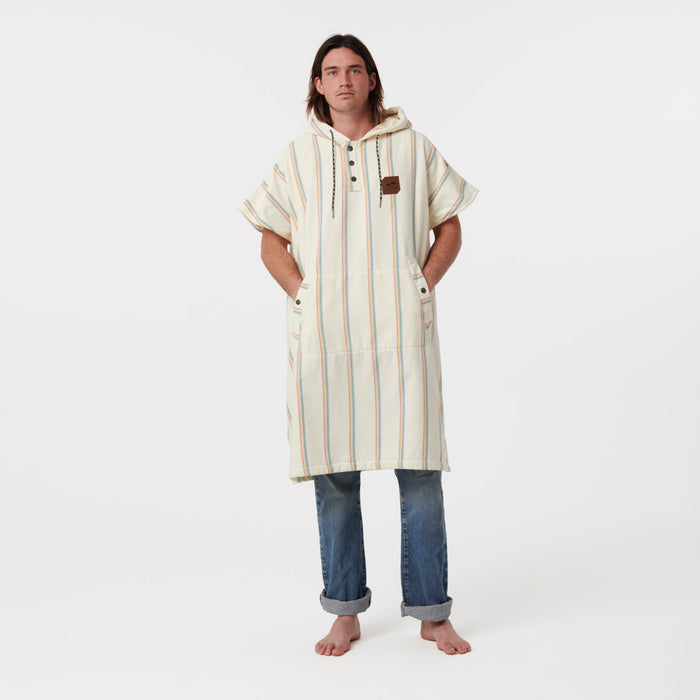 Slowtide Baja Stripe SM/MD Poncho-Cream