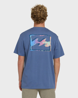 Billabong Crayon Wave Premium Tee-Blue Horizon— Alternate View