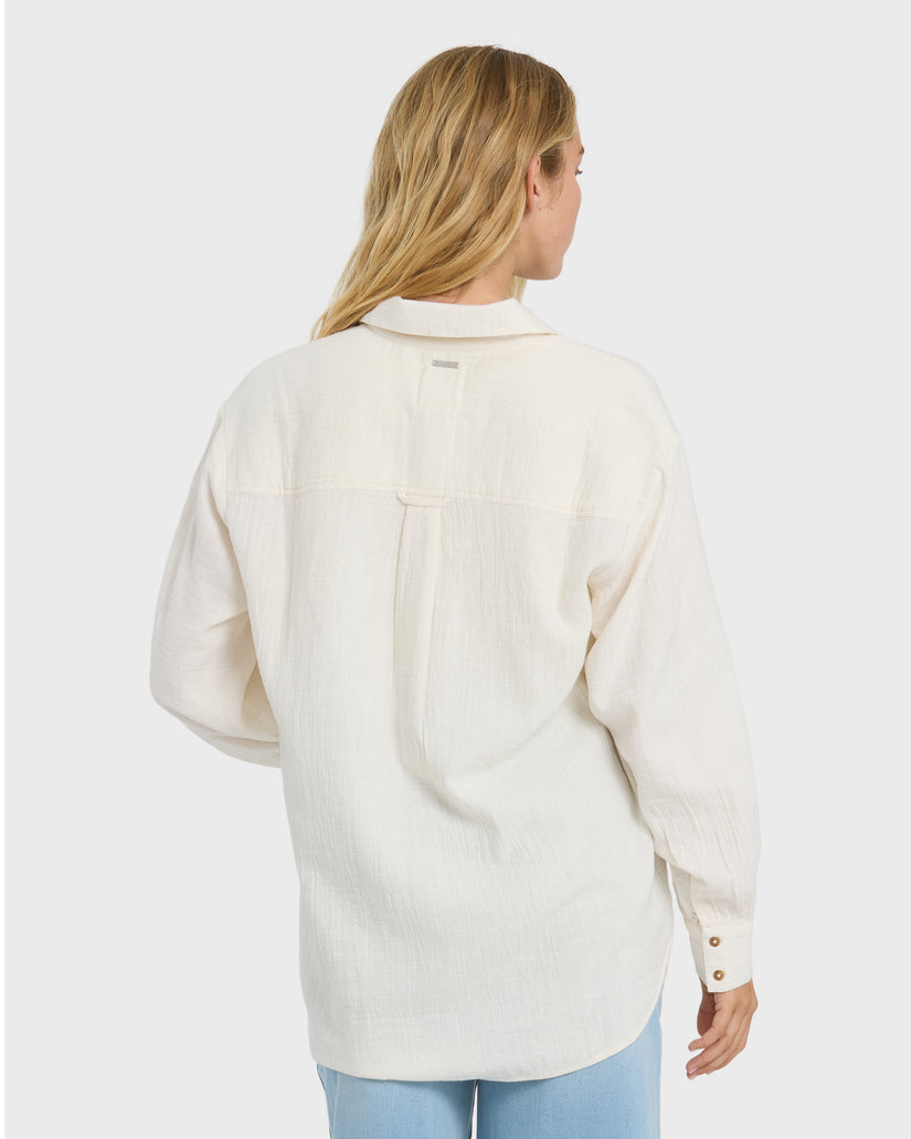 Billabong Wanderer Solid Woven L/S Shirt-Salt Crystal