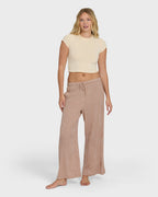 Billabong Wanderer Bitty Check Yd Pants-Sugar Almond