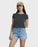 Billabong Riley Denim Shorts-Faded Indigo Fray