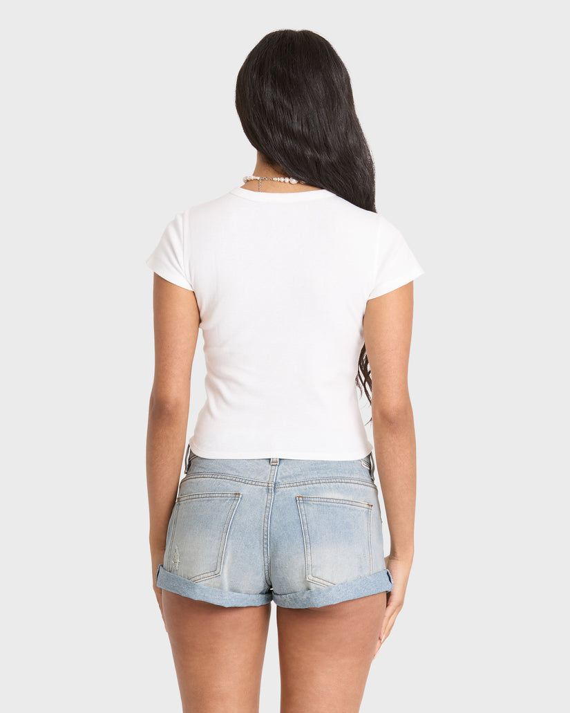 Billabong Get Low Denim Shorts-Light Wash Destroy