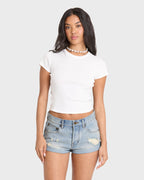 Billabong Get Low Denim Shorts-Light Wash Destroy