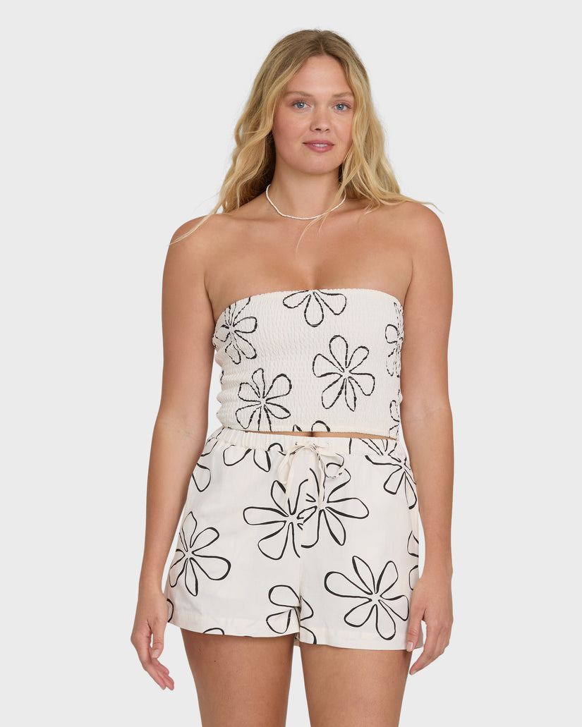 Billabong Keep It Simple 2 Tube Print Tank-White Cap