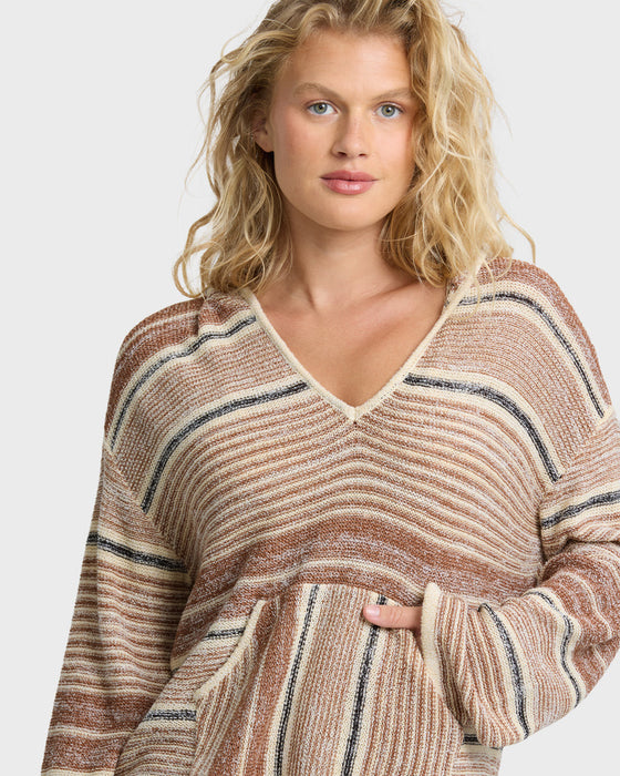 Billabong Baja Beach Sweater-White/Brown
