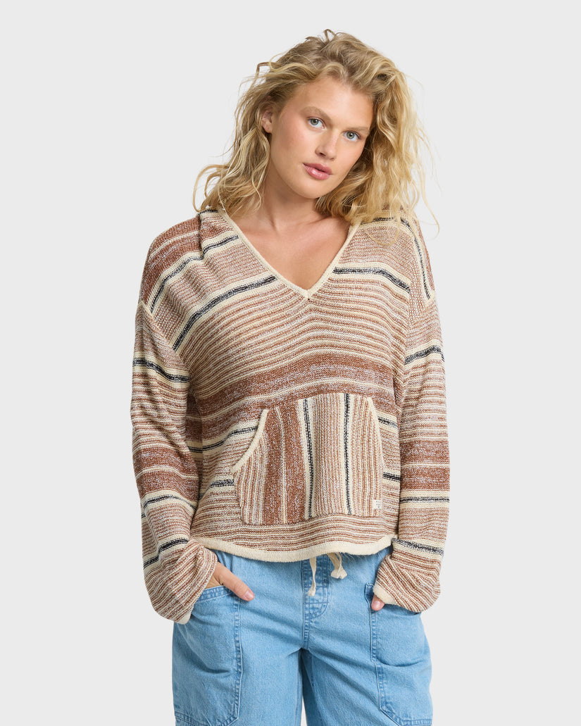 Billabong Baja Beach Sweater-White/Brown