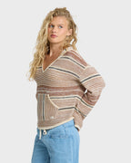 Billabong Baja Beach Sweater-White/Brown