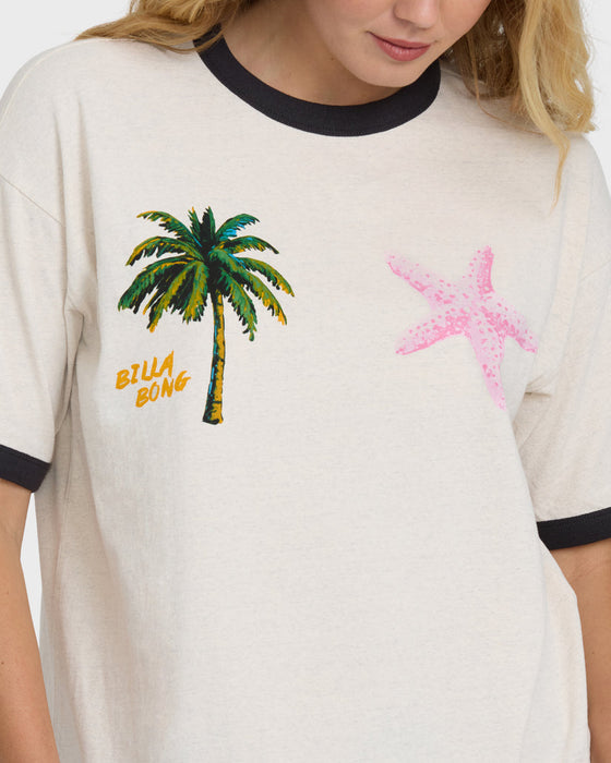 Billabong Fun Paradise Tee-White Cap