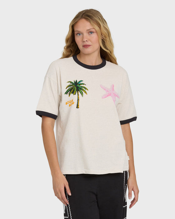 Billabong Fun Paradise Tee-White Cap