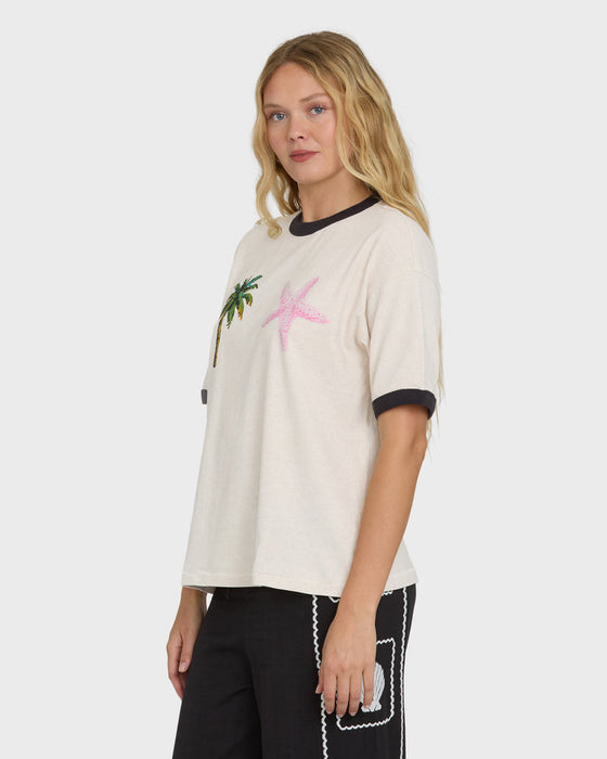 Billabong Fun Paradise Tee-White Cap