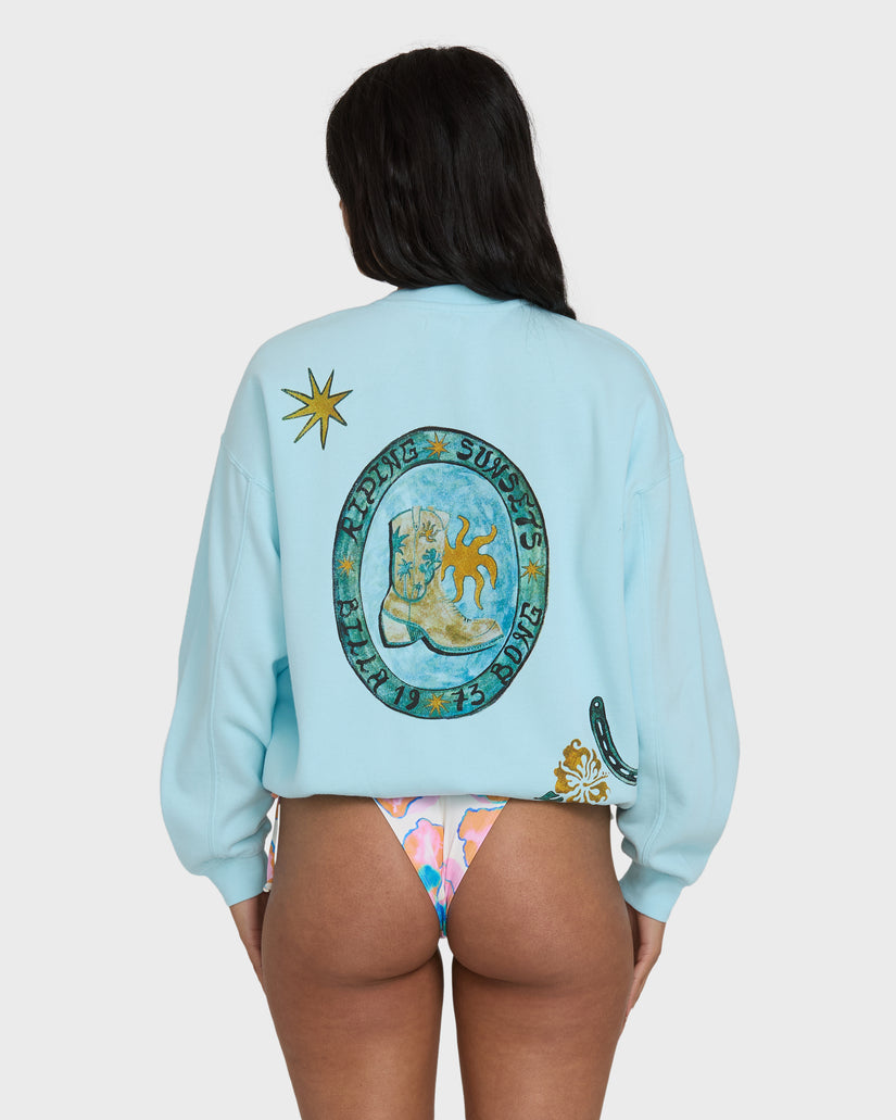 Billabong Sunset Rider Kendal Crew Sweatshirt-Clearwater