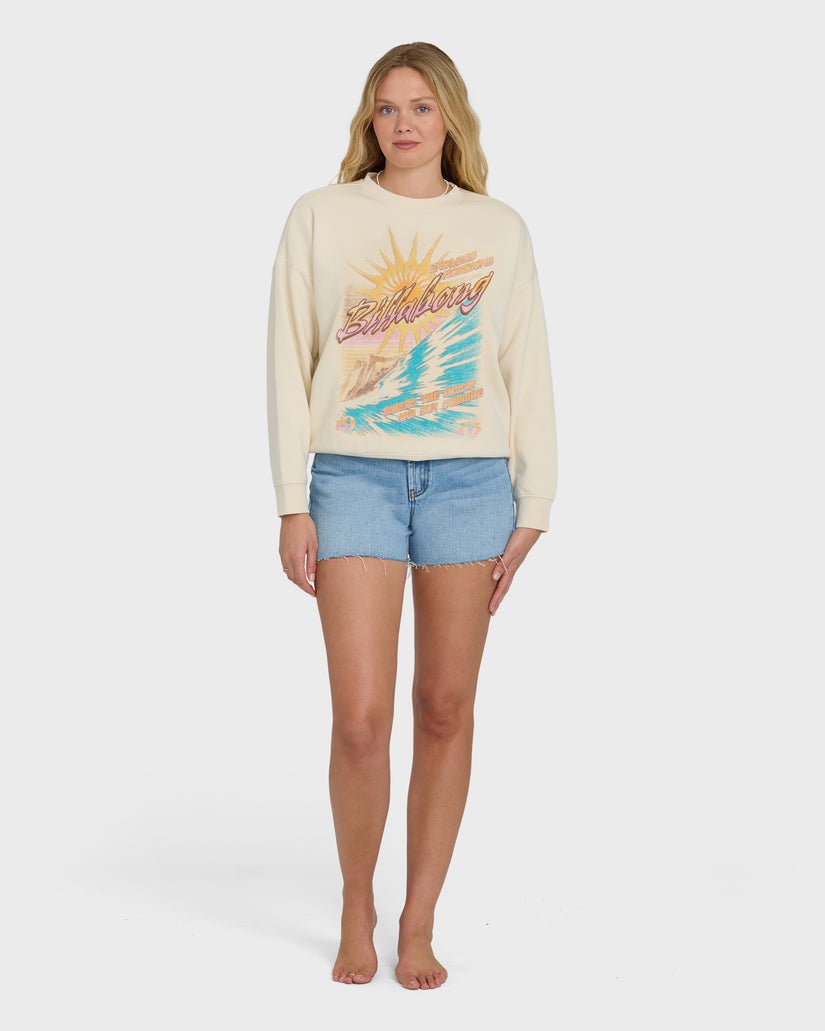 Billabong Echo Crew Sweatshirt-White Cap
