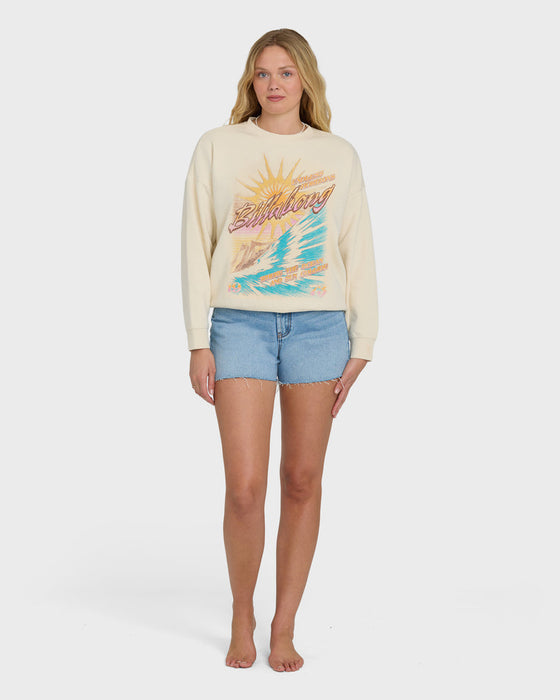 Billabong Echo Crew Sweatshirt-White Cap