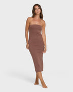 Billabong Lily Midi Knit Dress-Black Stone