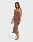 Billabong Lily Midi Knit Dress-Black Stone