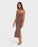 Billabong Lily Midi Knit Dress-Black Stone