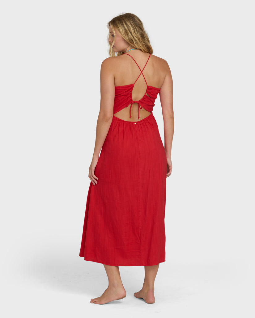 Billabong Take It Back Maxi Dress-Fiesta Red