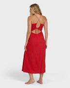 Billabong Take It Back Maxi Dress-Fiesta Red
