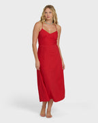 Billabong Take It Back Maxi Dress-Fiesta Red