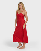 Billabong Take It Back Maxi Dress-Fiesta Red