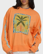 Billabong Palm Rio Crew Sweatshirt-Tangerine