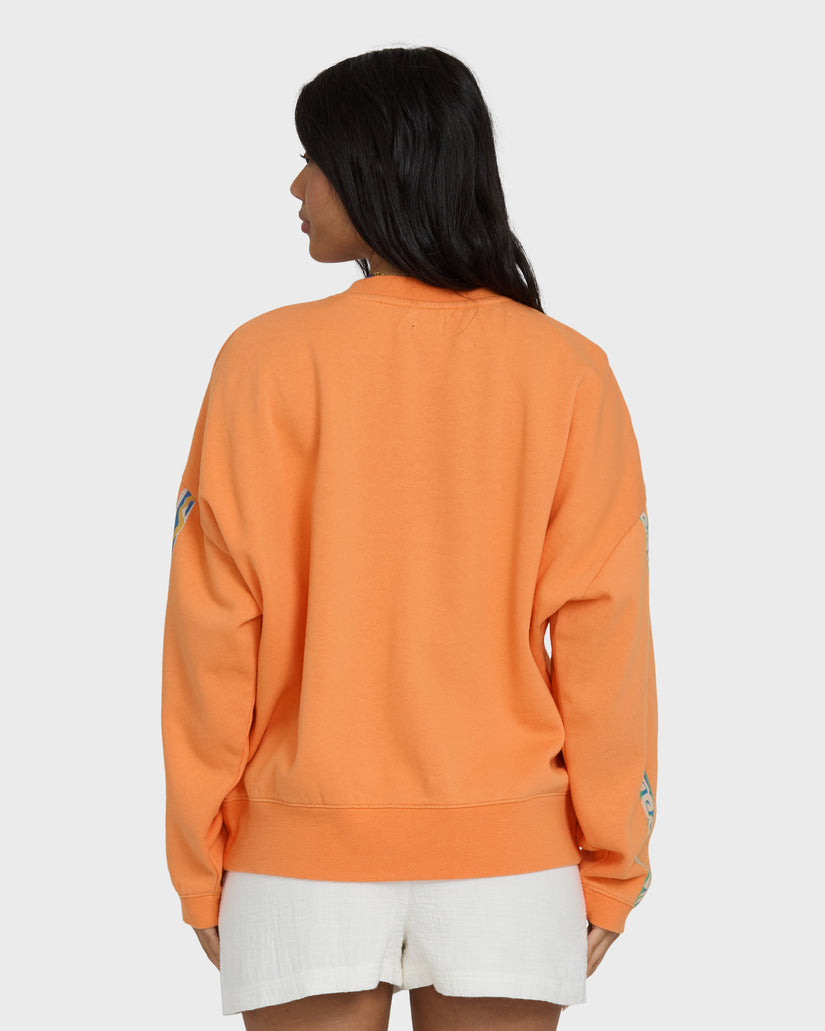 Billabong Palm Rio Crew Sweatshirt-Tangerine